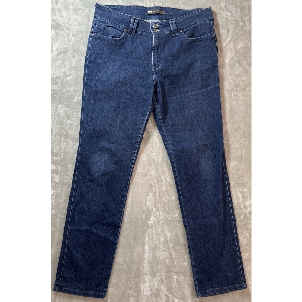 Levis Jeans Womens 14 Mid Rise Skinny Straight-leg Dark Wash Casual Western USA